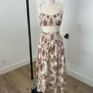 Abercrombie & Fitch Cream and Brown Floral Set